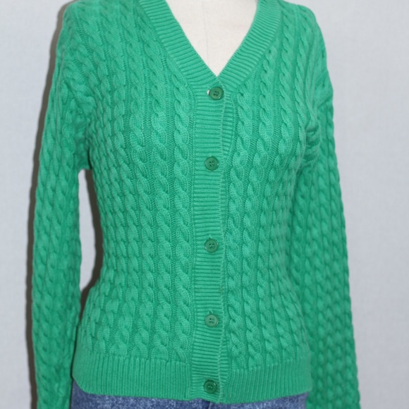 Jones New York Green Cable Knit Sweater - Picture 7 of 15